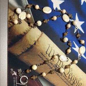 Silpada Oxidized Sterling Silver Riverstone Quartz Necklace 34” Chain